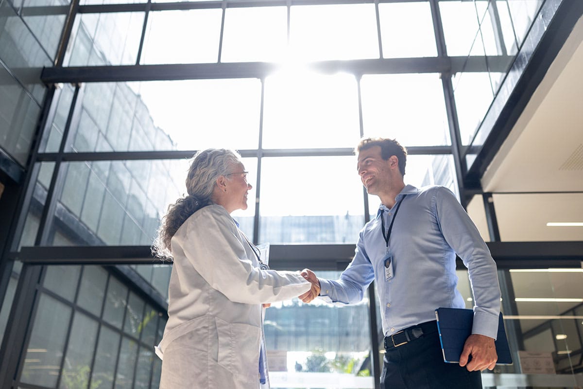client and attorney discussing a deal in Houston, TX